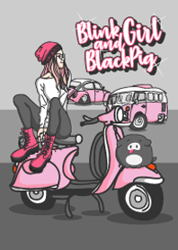 Blink Girl and Black Pig