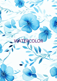 WATERCOLOR-BLUE FLOWER 24